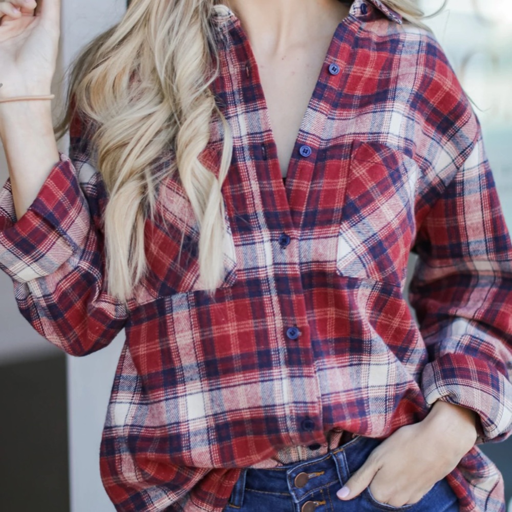 Dress up flannel shirt size small